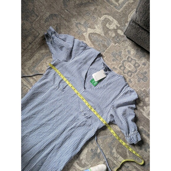 Nobody's Child Women's Sz 12 Dress Delilah Gingham Cotton Cottage Homestead Blue - Picture 6 of 14